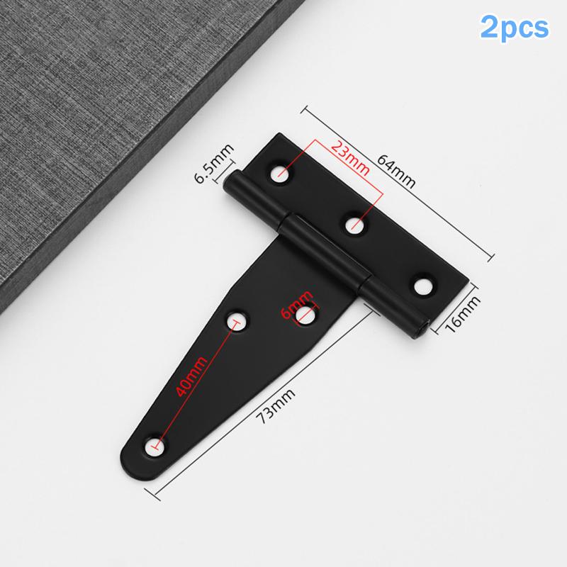 

2pcs 3-6 Inches Heavy Duty T Shape Iron Hinge Galvanized Door Gate Hardware Hinges Shed Cabinet Barn Room Strap Hinge With Screw