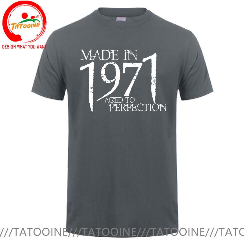 Born In 1971 Plus Size 5xl 6xl Tshirt Unisex Tshirt Homme Summer Made 1971 Aged To Perfection T Shirt Unisex Birthday Gifts Tee Shirt