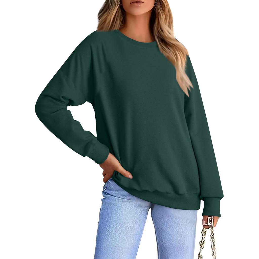 Women's Fashion Casual Loose Solid Color Sweatshirt