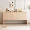 Sideboard Buffet with 4 Doors 4-Compartments Adjustable Shelves Large Capacity Minimalist Living Room Entrance Area Kitchen Wood Floor Storage Cabinet
