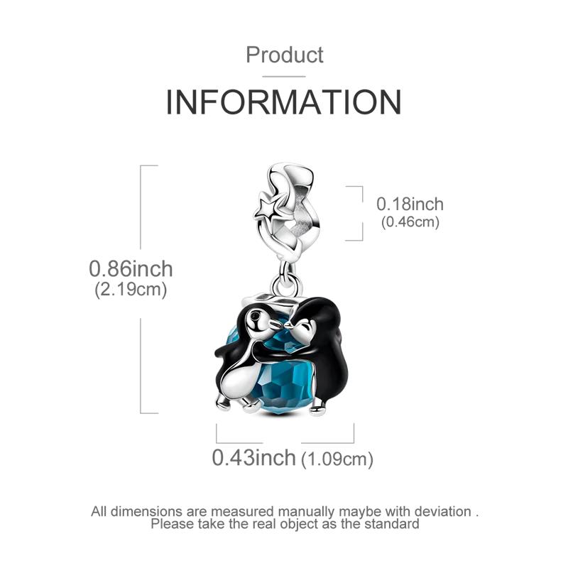 Blue Earth Series Copper Sparkling Star Heart Beads Charms Pendent Fits Original Bracelet Gift For Women