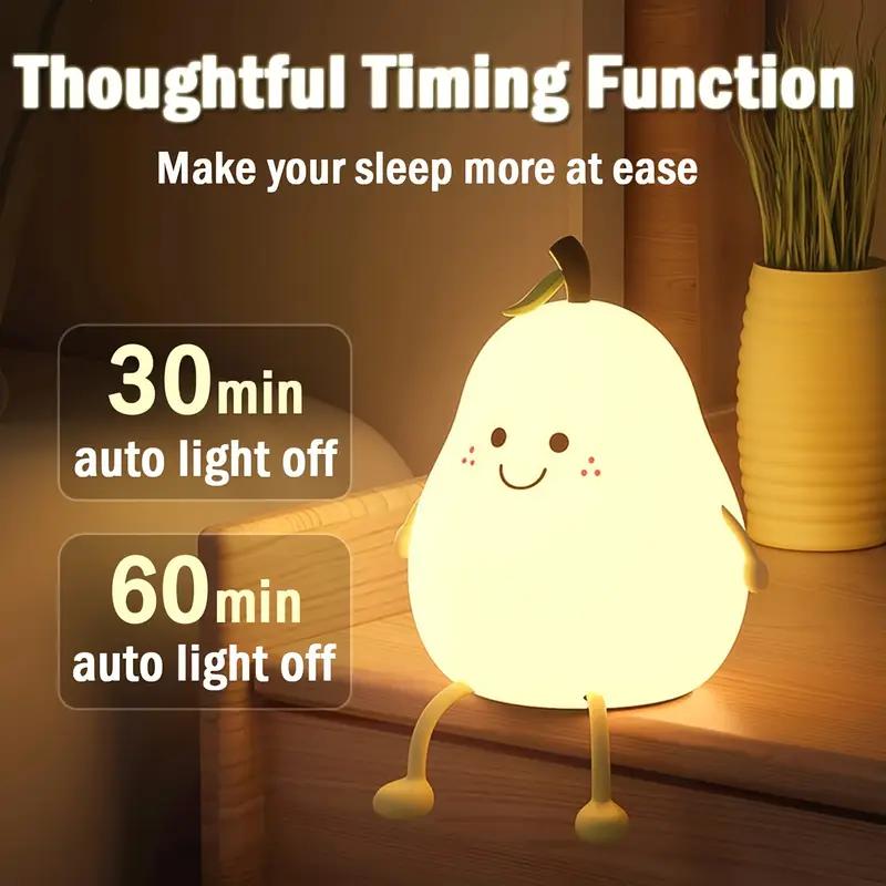 Mini Cute Water Drops Baby Stupid and Cute 7-color Touch Control Eye Care Bedroom Bedside Pat Night Light Kawaii Children's Gift