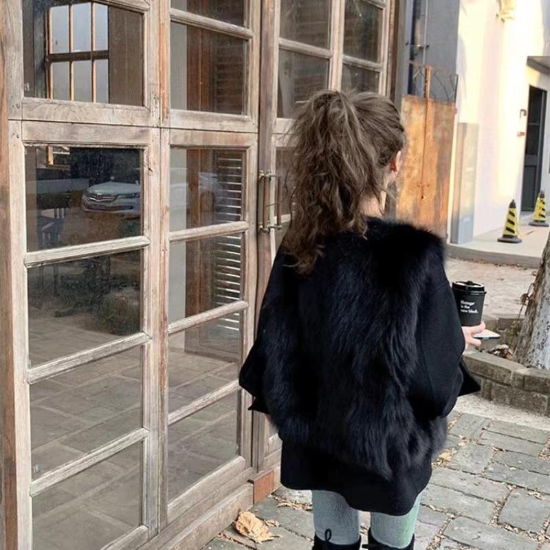 Autumn and Winter New Imitation Fox Fur Imitation Fur Vest Short Fur Vest Thin Plush Jacket