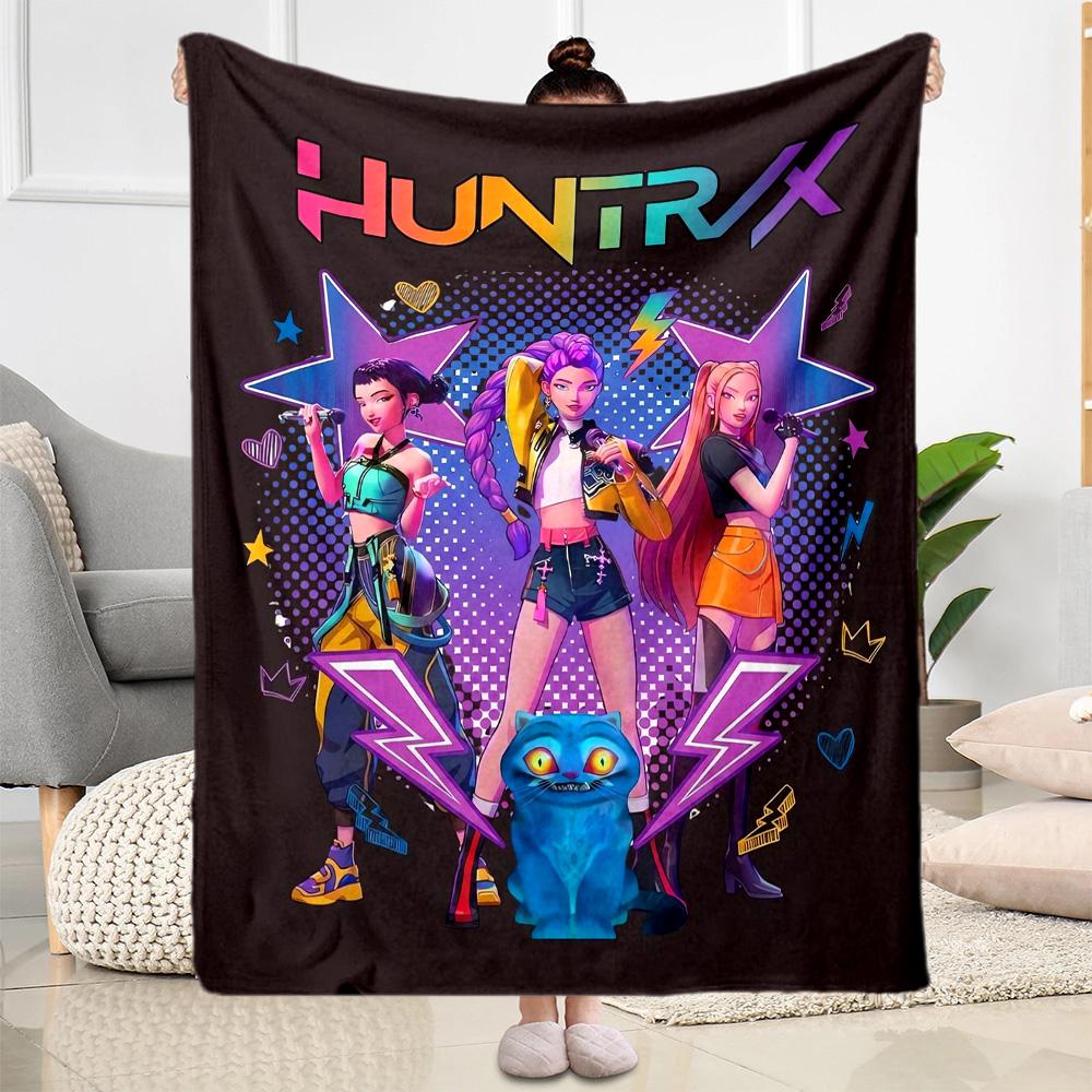 1pc HuntR X Blanket Comfortable Soft Lightweight Multi Seasonal Blanket for Travel Camping Picnics Sofa Office bedroom Perfect Gift for Friends