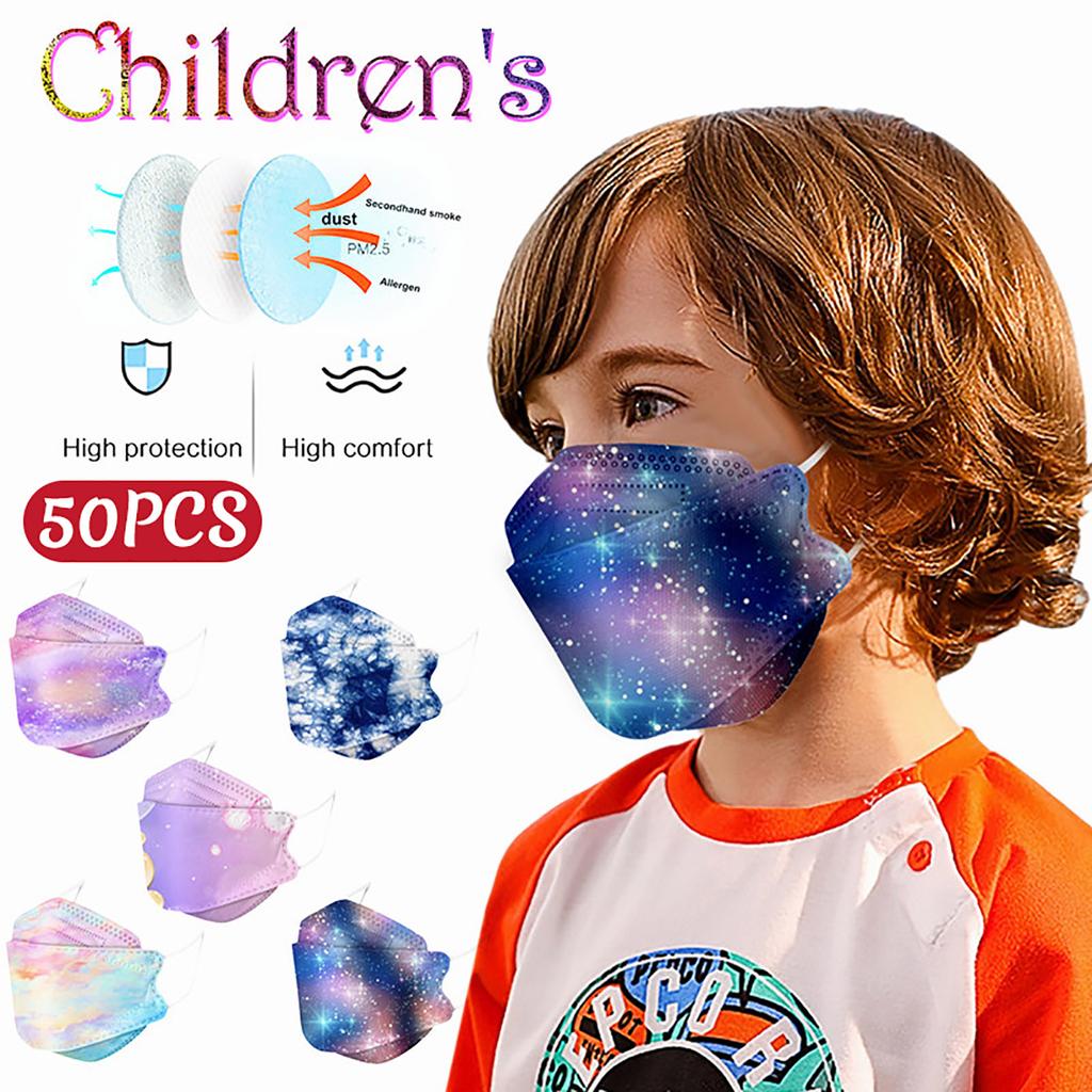 Children's Tie-dye Printing Face Mask Daily Protective Breathable Face Mask