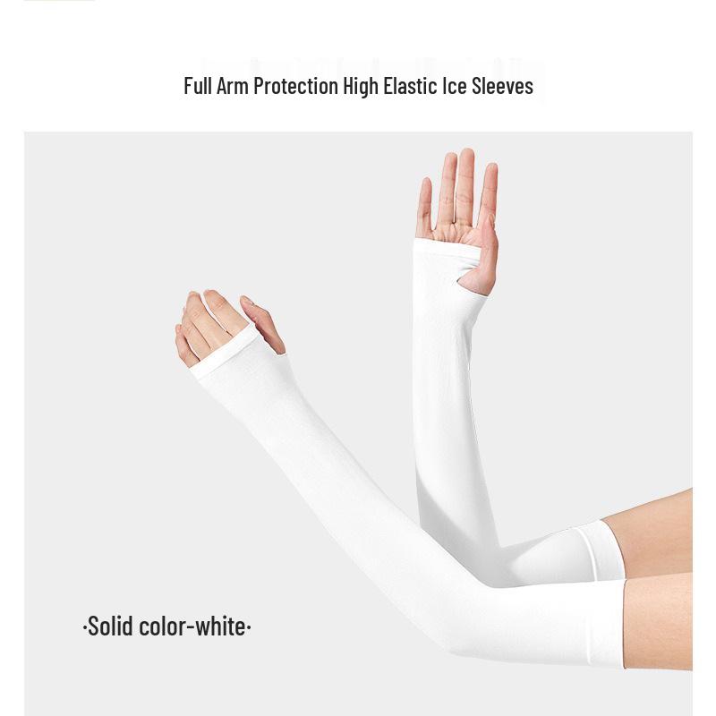Ice Silk Sun Protection Arm Sleeves for Men & Women - Trendy, Anti-UV Summer Driving Sleeve