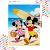 Disney DIY Diamond Painting 5d Full Diamond Cross Stitch Diamond Beach Seaside Summer Vacation Living Room Bedroom Decorative Painting