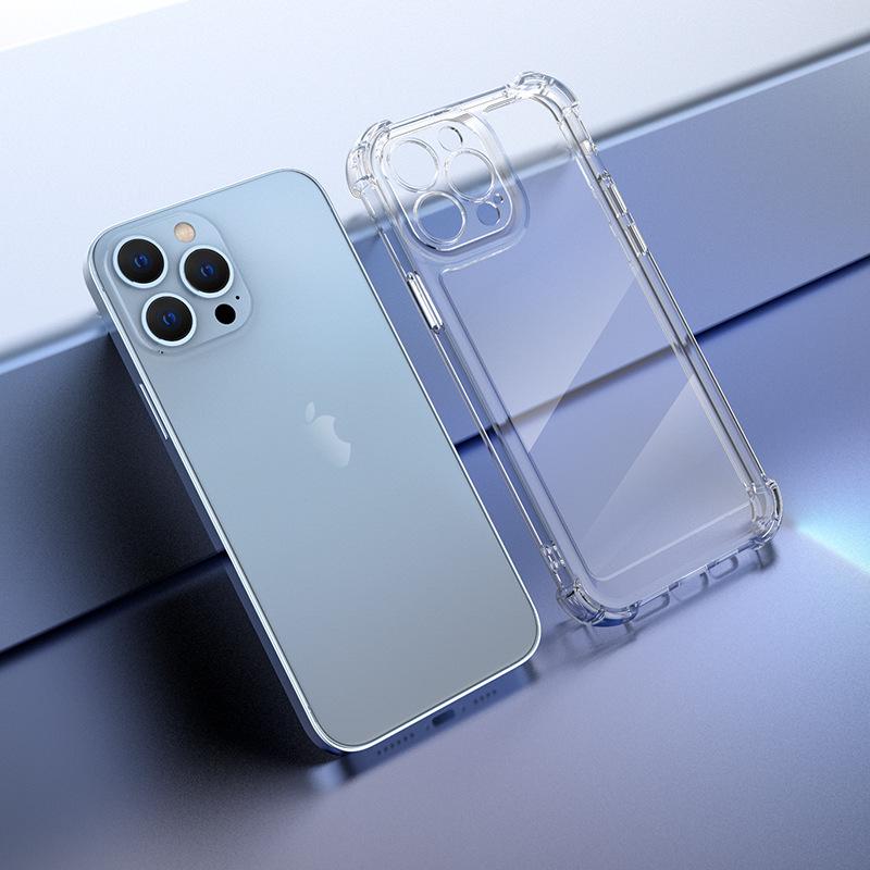 

Airbag Anti-drop Phone Case for iPhone 15 Pro Max, Apple 14, 13, 7, 8, XS - Transparent Two-in-One Protective Cover iPhone 15 Pro