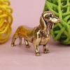 Set of 2 Solid Brasses Dachshund Miniature Figurine Animal Sculpture For Home And Office Decors Gift Art Piece Ornament