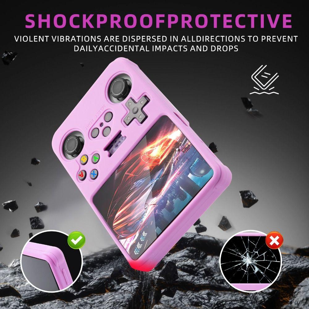Dustproof Protective Case with Lanyard Sleeve Shell Soft Game Console Cover for R36S Accessories