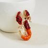 Spille Vintage a Forma di Aragosta con Strass Rossi per Donne Uomini Squisite Spille Smaltate a Forma di Gamberetto Insetto Cartone Animato Distintivo Animale Gioielli