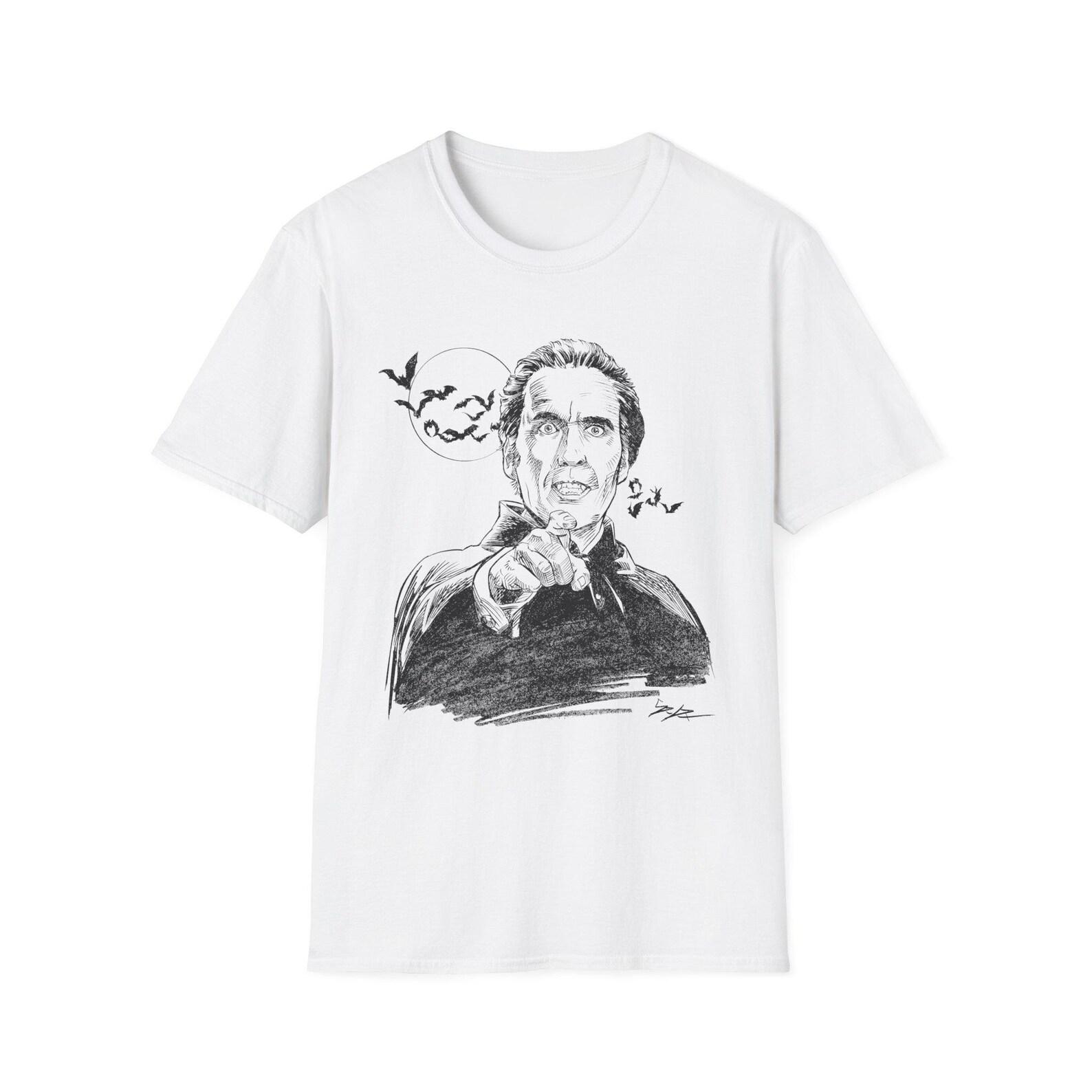 Dracula T-Shirt, Christopher Lee Portrait, Vintage Horror Art S