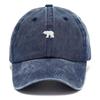 Polar Bear Washed Cotton Baseball Cap For Unisex Women Animal Embroidery Unisex Soft Gorra Casquette Vintage Trucker Dad Hats