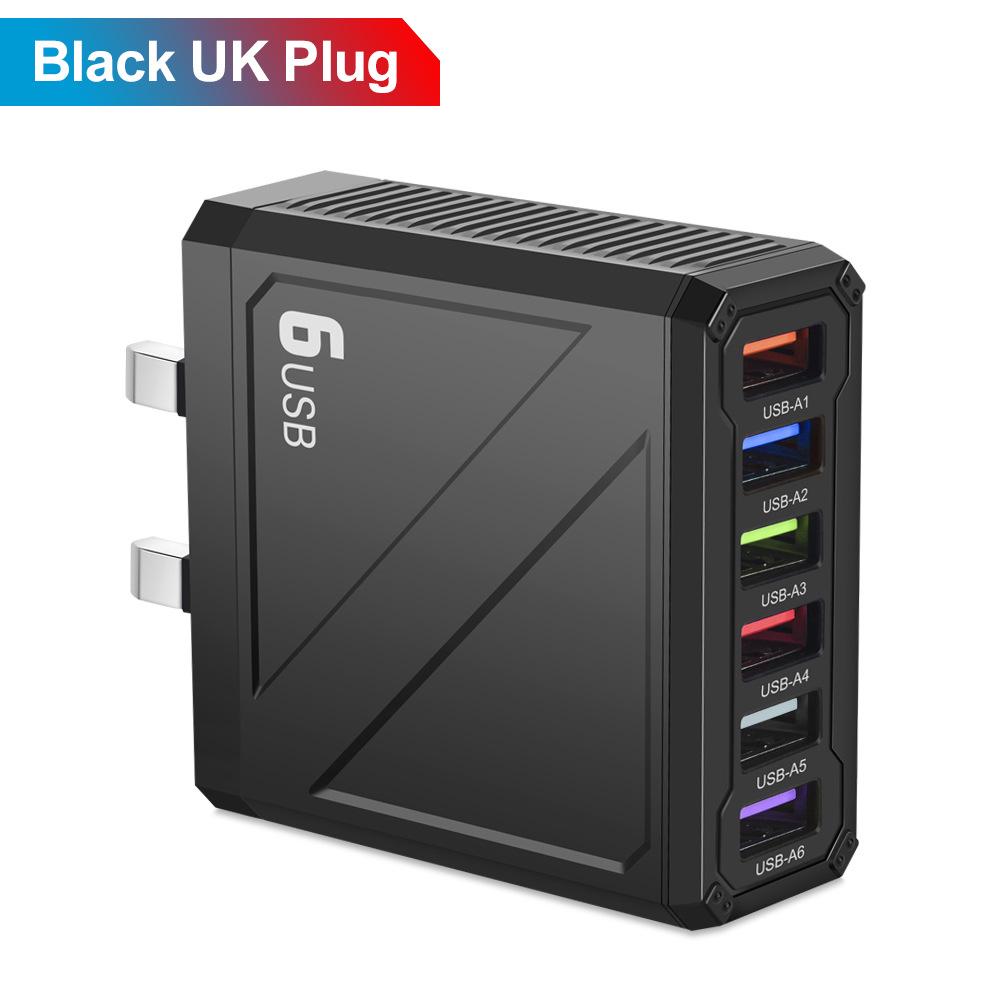 3.1A 6-Port USB Charger with EU/US/UK/KR Plugs for Mobile Devices