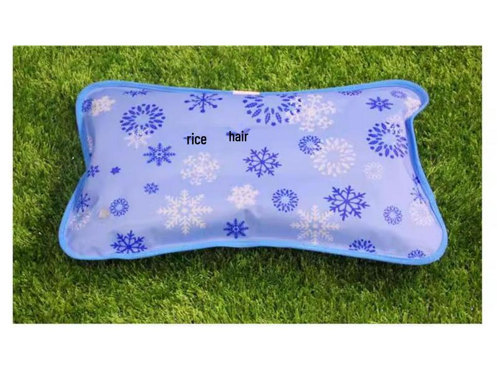 Inflatable Dual-Use Water Cushion: Summer Ice Pillow & Lumbar Support Backrest for Bath & Nap