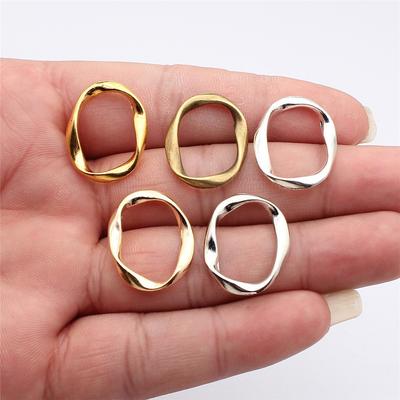 Unregelmäßig geformte Anhängeröse Antik-Bronze Silberfarbe Schmuckherstellung Verbinden von Charms Anhängerverbinder