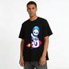 Cute Space Panda Riding Rocket Print Kids Casual Top Pure cotton T-shirt