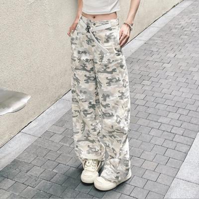 Vintage Y2k Baggy Pants Woman Oversize Camouflage Streetwear Hip Hop Luźne Spodnie Koreańska Moda Casual Ameryka Retro