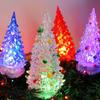 Home Table Party Decor Charm LED Electronic  Glitter Christmas Tree Merry LED Color Changing Mini Christmas Xmas Tree