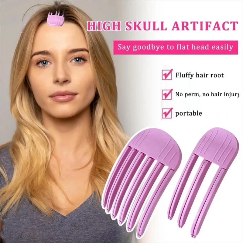 Grampos de cabelo fofos para ondulação de franjas, raízes de cabelo, grampos de cabelo volumizantes, grampos de cabelo para mulheres, grampos de formato fixo para ondulação, rolo de cabelo com volume da moda