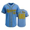Camiseta de Béisbol Personalizable para Hombres y Mujeres Botones Delanteros Manga Corta Camiseta Deportiva Nombre del Equipo y Número Impresos Disponibles