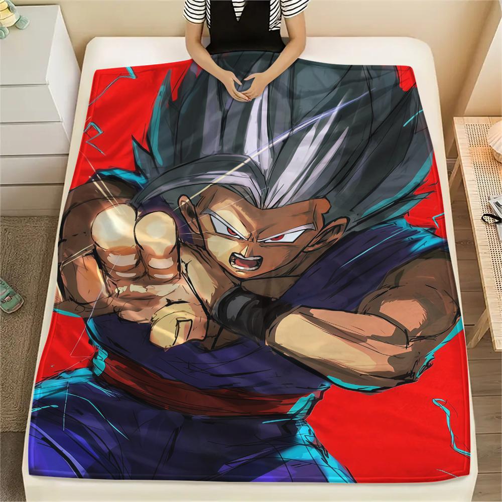 Dragon Ball Son Goku Flannel Blanket Lovely Print Ideal For Bedroom Sofa Bed Chair Travel Picnic -HE28