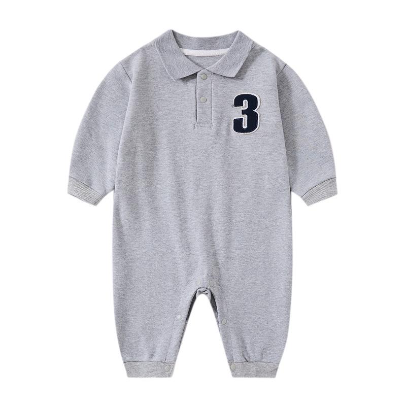 Autumn Fashion Baby Boy Romper Polo Shirt - Toddler Gentleman Style Outerwear