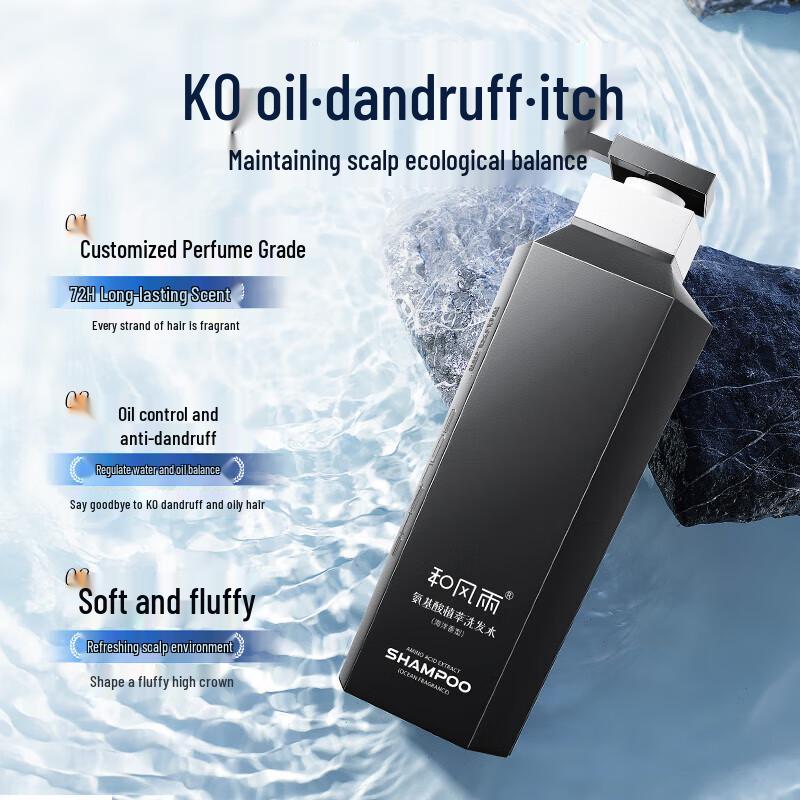 Hefengyu Men's Amino Acid Botanical Shampoo, Earth Scent