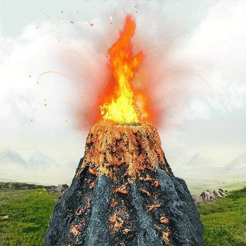 Aquarium Accessories Resin Crafts Simulation Artificial Volcano Rockery Fish Tank Decor Pet Supplies Ornament Decoration