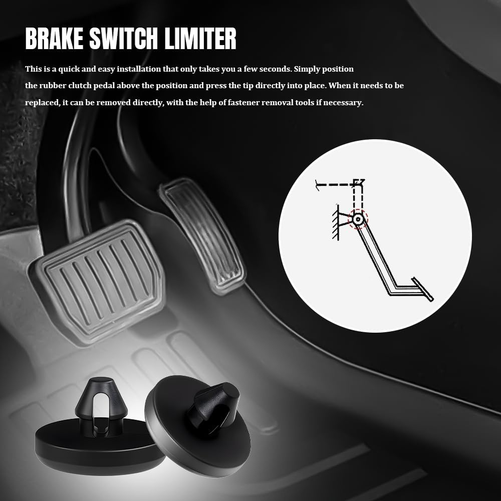 4PCS Brake Switch Stopper, Rubber Vehicle Clutch Pedal Stopper | Nylon, Brake Pedal Pads, Car Accessories Light Switch Stop Pad for Toyota Lexus