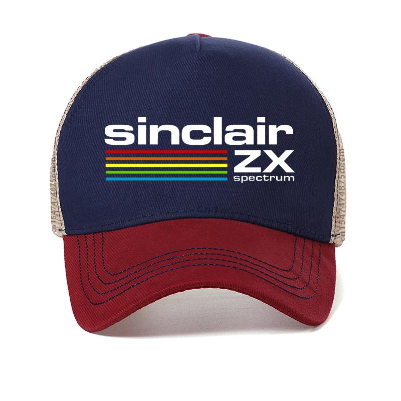 Sinclair Zx Spectrum Caps for Men Gaming Gamer Unisex Sinclair Zx Spectrum Baseball Cap Summer Cool Mesh Trucker Cap Bone