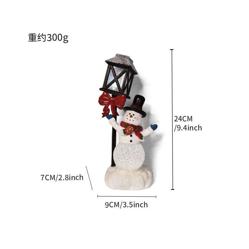 New Night Lights Santa Claus Ornaments Resin Crafts Creative Home Desktop Decoration Gift