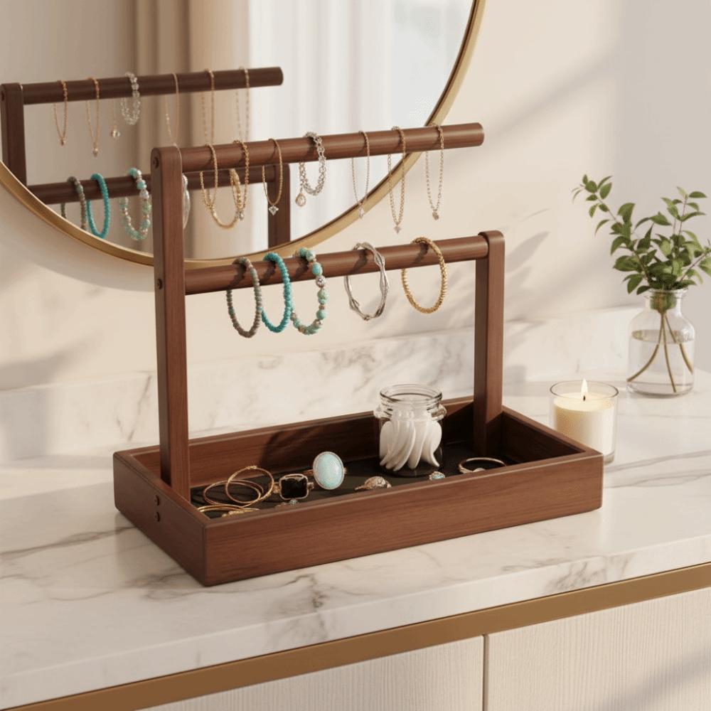 Retro Style Bracelet Storage Holder Large Size Jewellery Organizer  Desktop Display