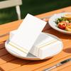 50 Piece Dust-free Paper Disposable Table Napkin Striped Print Soft Table Towel Biodegradable Disposable Serviette