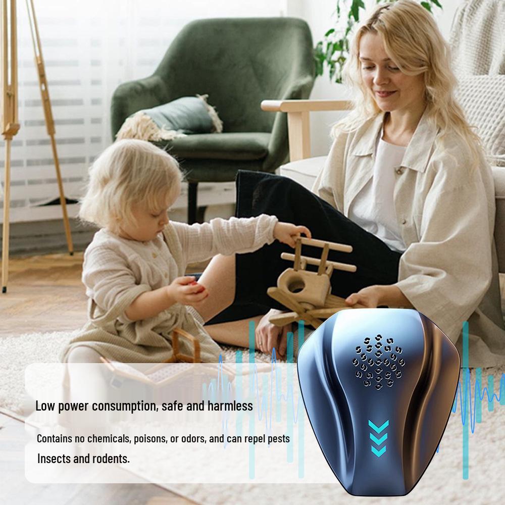 Ultrasonic 360° Dual Wave Mouse Repeller - Smart Electronic Cat Deterrent