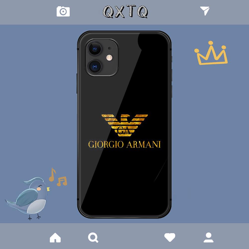 Custodia Logo Marchio Italiano Armanis Per iPhone Samsung Galaxy Redmi Note S 17 16 15 14 13 20 24 25 54 Pro Max Ultra Fe Copertura in Vetro Temperato