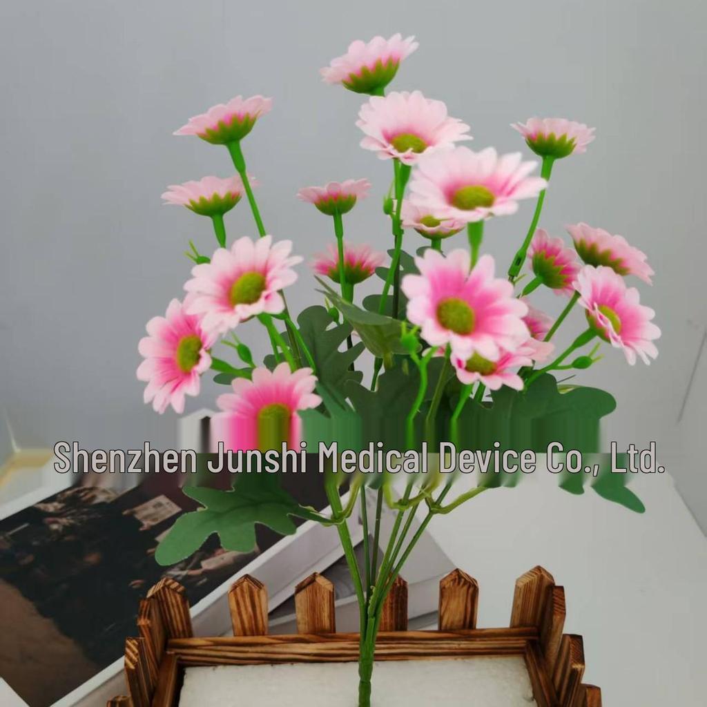 Sonnenuntergangs-Chrysanthemen-Strauß: 5 Farben, 7 Stiele, 21 künstliche Blumen für den Muttertag oder die Herbst-Veranda-Dekoration