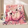Coperte con Stampa Jigglypuff Pokémon Carino per Adulti Bambini Coperte Calde per Casa Viaggio Morbida e Confortevole Coperta Rosa Regali di Lusso