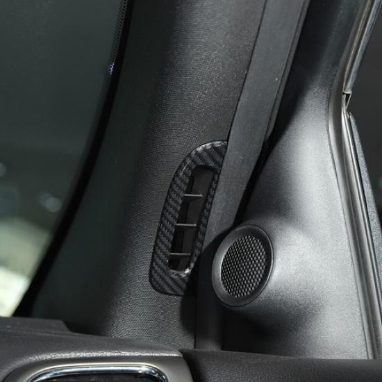 2x A-Pillar Air Vent Decor Cover Trim for Jeep Grand Cherokee 11-20 Carbon Fiber