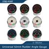 Neuestes Boot 52mm Ruderwinkelanzeige Messgerät Signal 0-190ohm mit 8 Farben Hintergrundbeleuchtung für Schiff Yacht Fahrzeug 9-32V