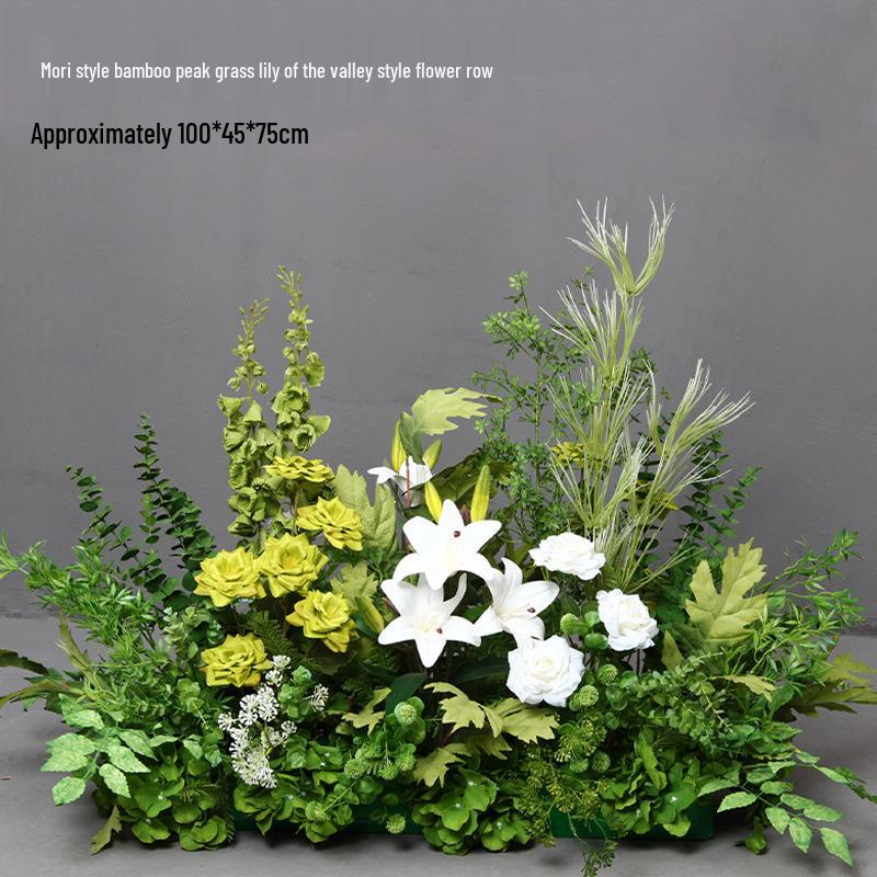 Mori Style Artificial Wedding Floral Aisle Decoration
