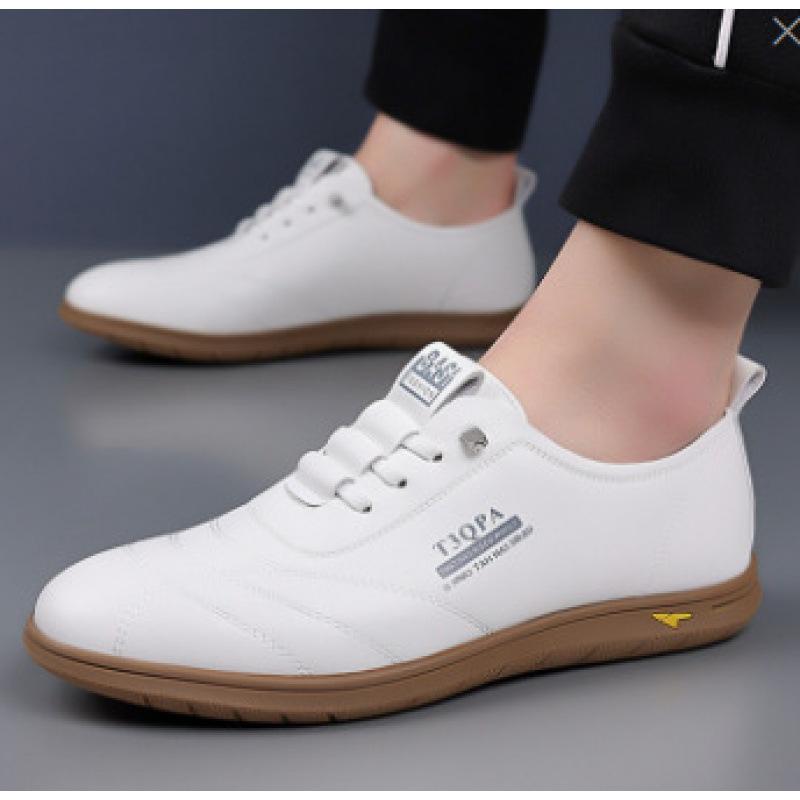 

Casual board shoes men s autumn fashion trend Korean version of little white shoes low top comfortable breathable lightweight leather men s shoes 44