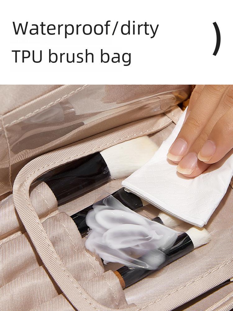 2024 Women’s Portable Large-Capacity Clear Cosmetic Bag with Dry-Wet Separation for Travel