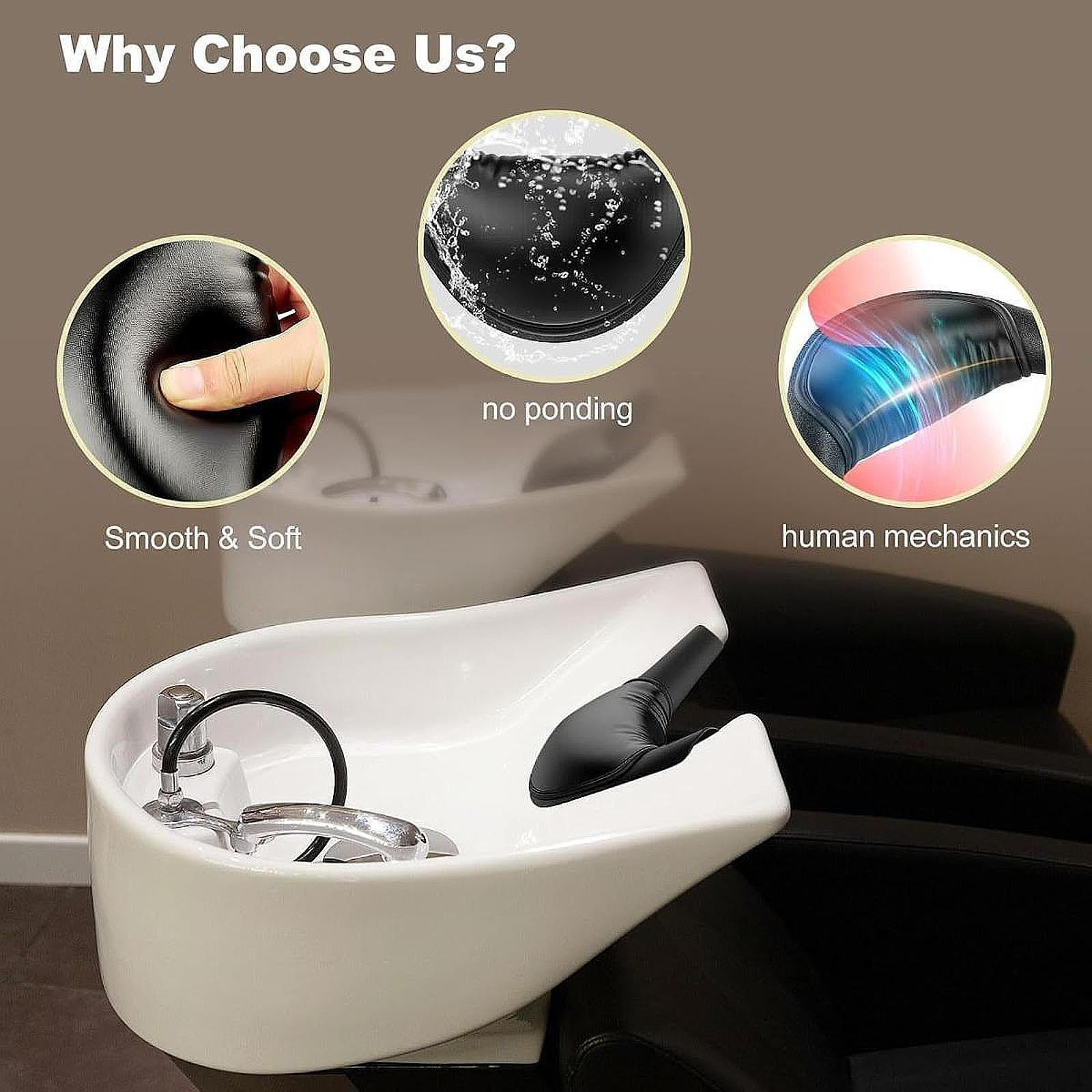 

Salon Neck Rest Cushion, Washing Sink Basin Tool, Supply Shampoo Pillow Non Slip Hair