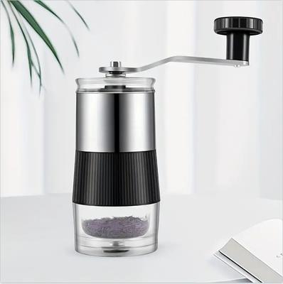 Ny Mini Handskak Manuell Malning Bekväm Rostfritt Stål Keramisk Kärna Kaffebönsmalare Visuell Kaffemaskin