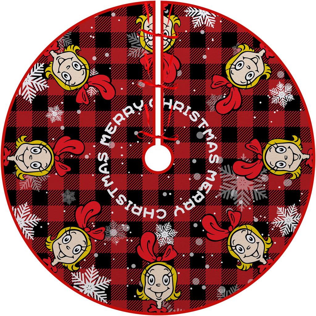 Ozdoba na choinkę dolna spódnica choinkowa obwód choinki nadruk kreskówkowy