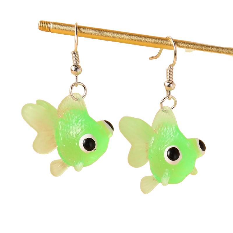 Charming Goldfish Cartoon Earrings for Women - Creative Lucky Fish Studs