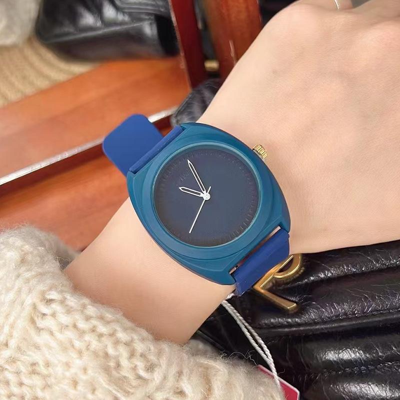 Watch Waterproof Silicone Student Ladies Dopamine Color Large Dial Women'S Watch