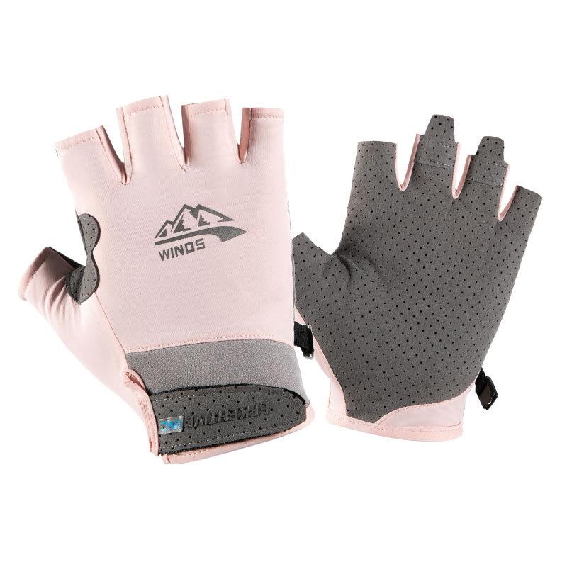 Summer Outdoor Sports Gloves Men's and Women's Ice Silk Light and Breathable Wear-resistant Non-slip Cycling Fitness Gloves