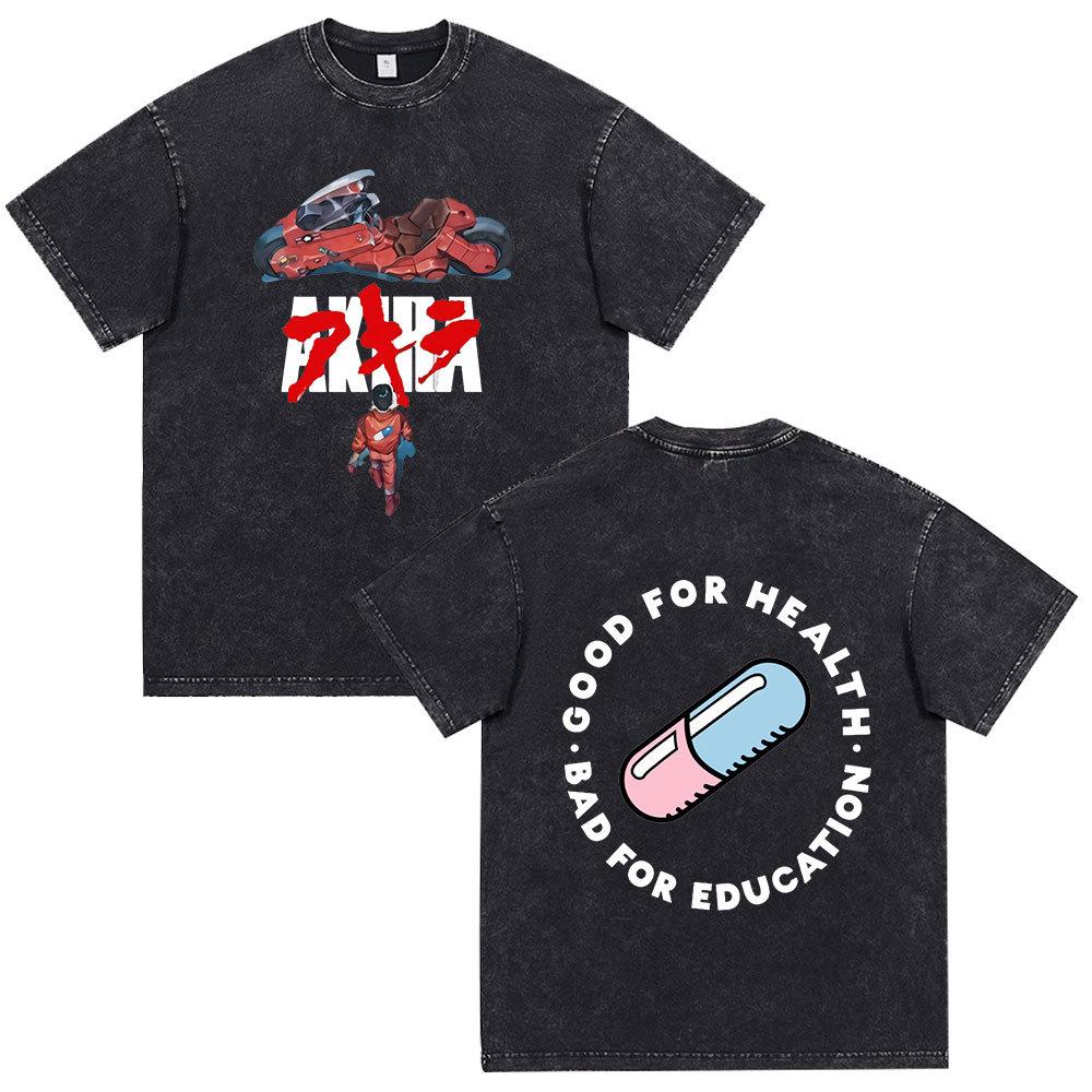 Anime Akira Vintage Washed T Shirt 90s Cartoon Science Ficti S